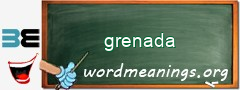 WordMeaning blackboard for grenada
